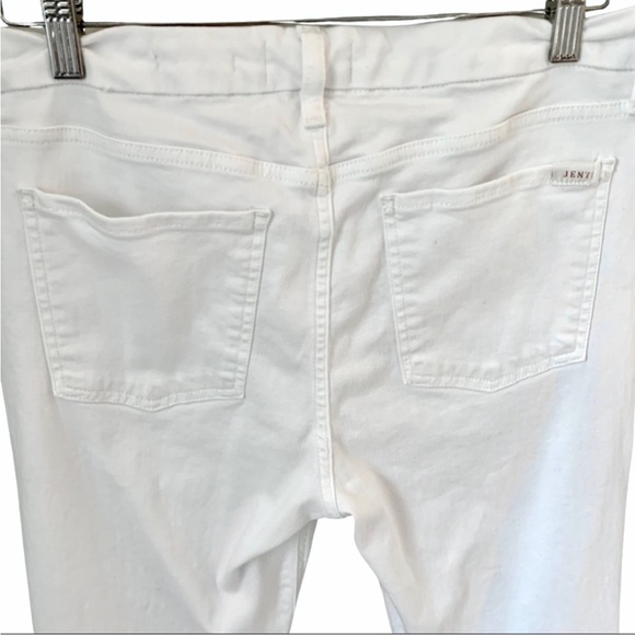 7 FOR ALL MANKIND Jen 7 Petite Slim Bootcut Jeans White Stretch Denim Midrise - Picture 10 of 12